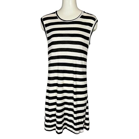 Volcom (M) Lived In Rib Mini Dress Stripe CoverUp Muscle Sleeveless - Picture 5 of 9